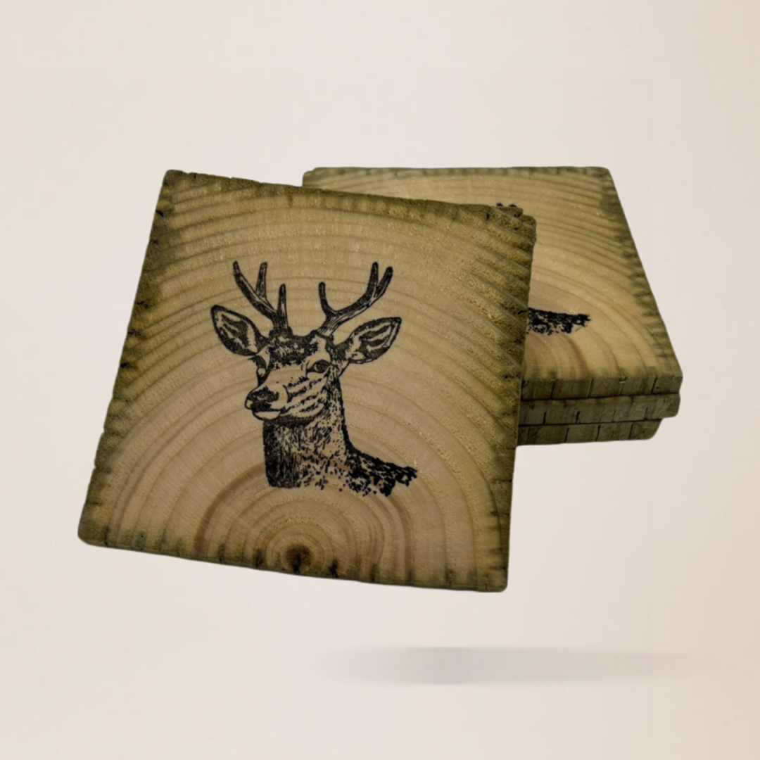 MyCoasters: Handcrafted Bespoke Deer Design Coasters - A Creation for Deer Lovers.