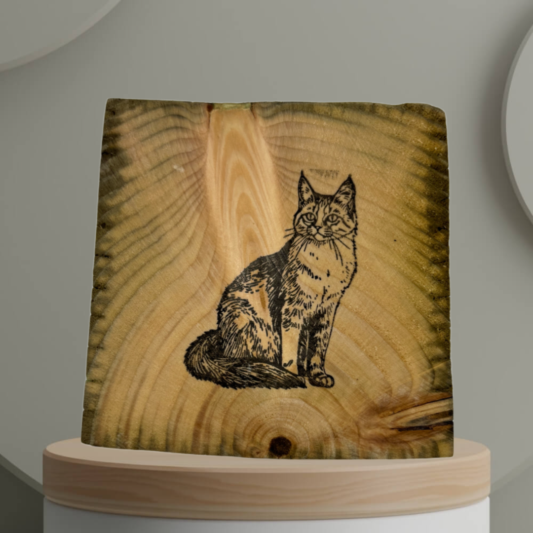 MyCoasters: Handcrafted Bespoke Cat Design Coasters - A Creation for Cat Lovers.