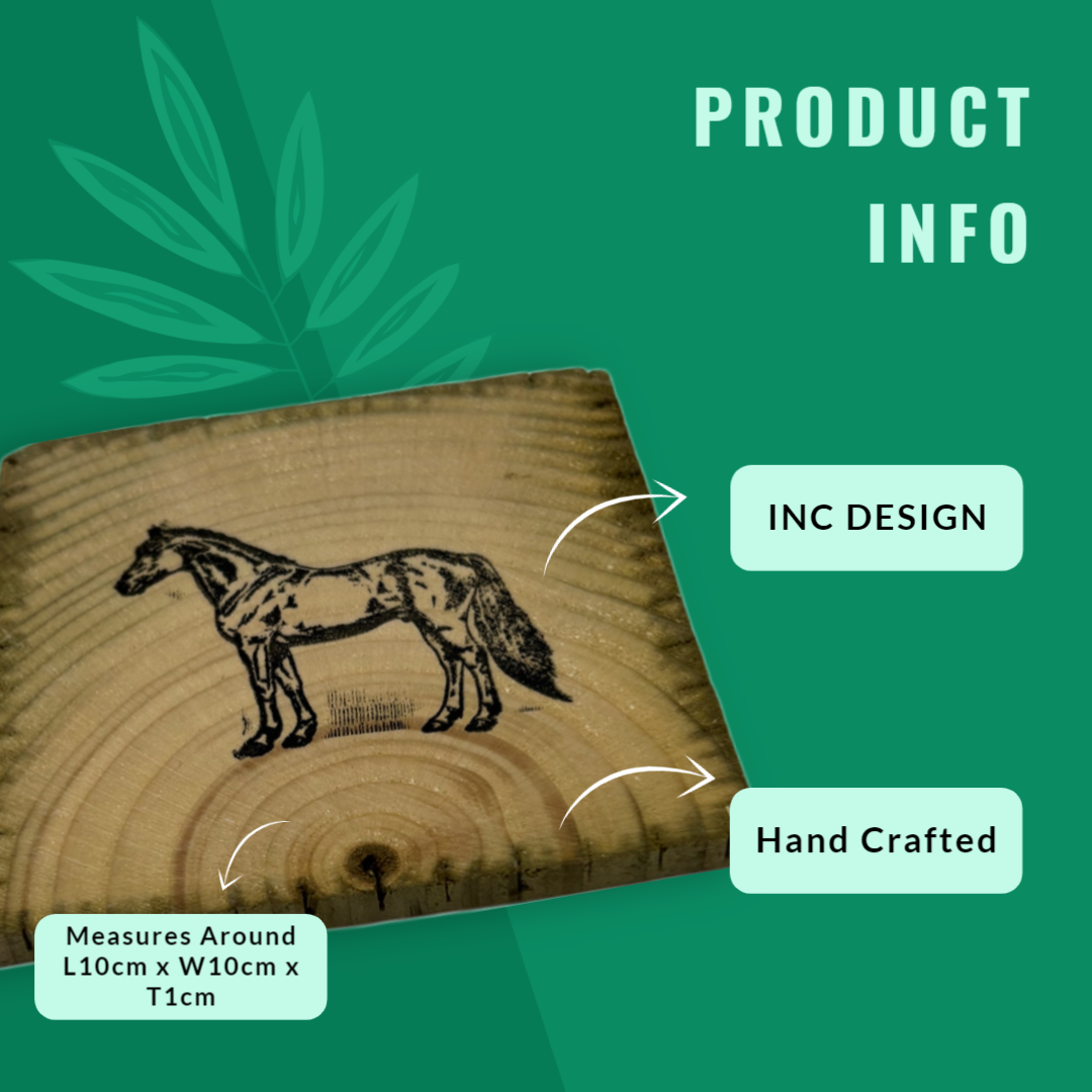 MyCoasters: Handcrafted Bespoke Horse Design Coasters - A Creation for Horse Lovers.